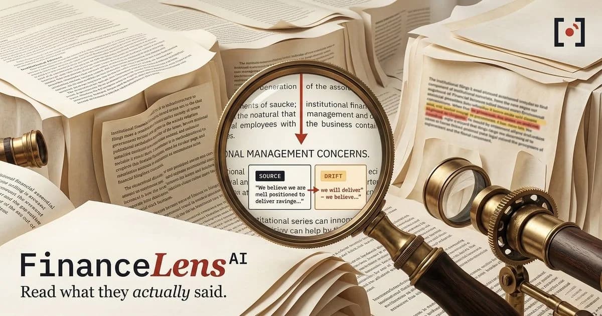 FinanceLens AI — structured analysis of filings and earnings calls